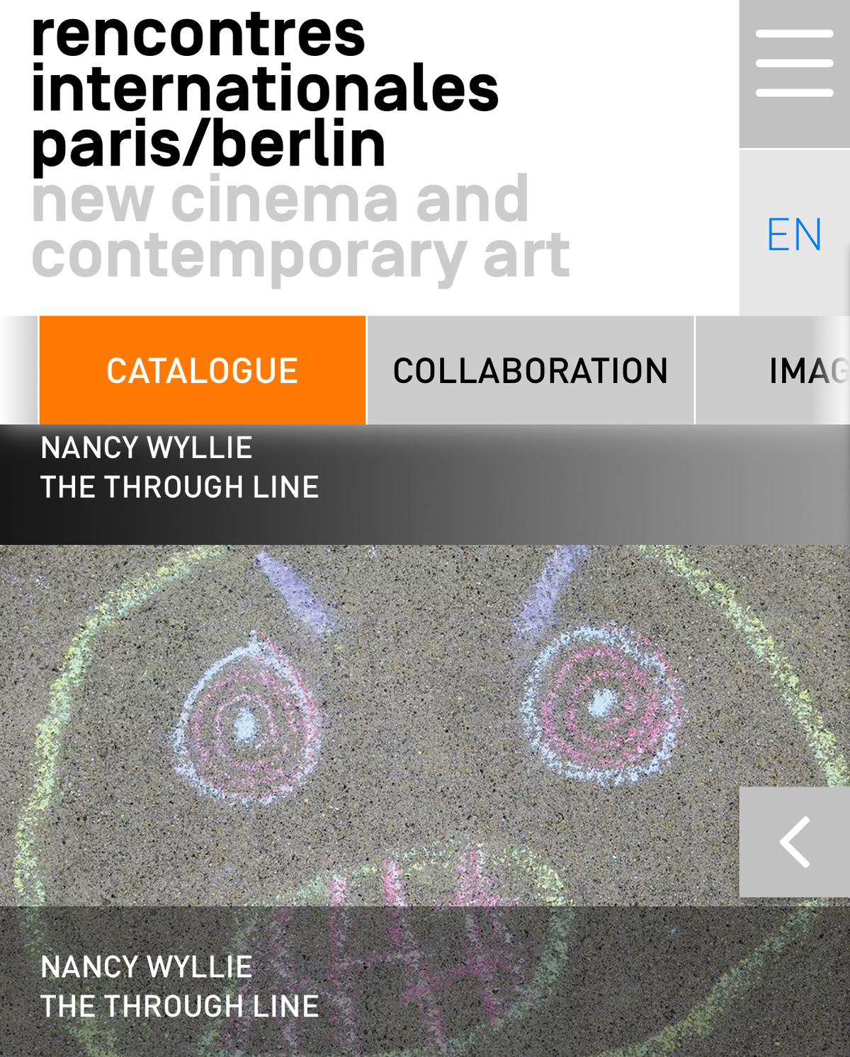 'The Through Line' included in RENCONTRES INTERNATIONALES PARIS 2024. A major event in Europe dedicated to contemporary practices in the moving image. 5,762 submissions from 109 countries. 120 works from 40 countries included. 